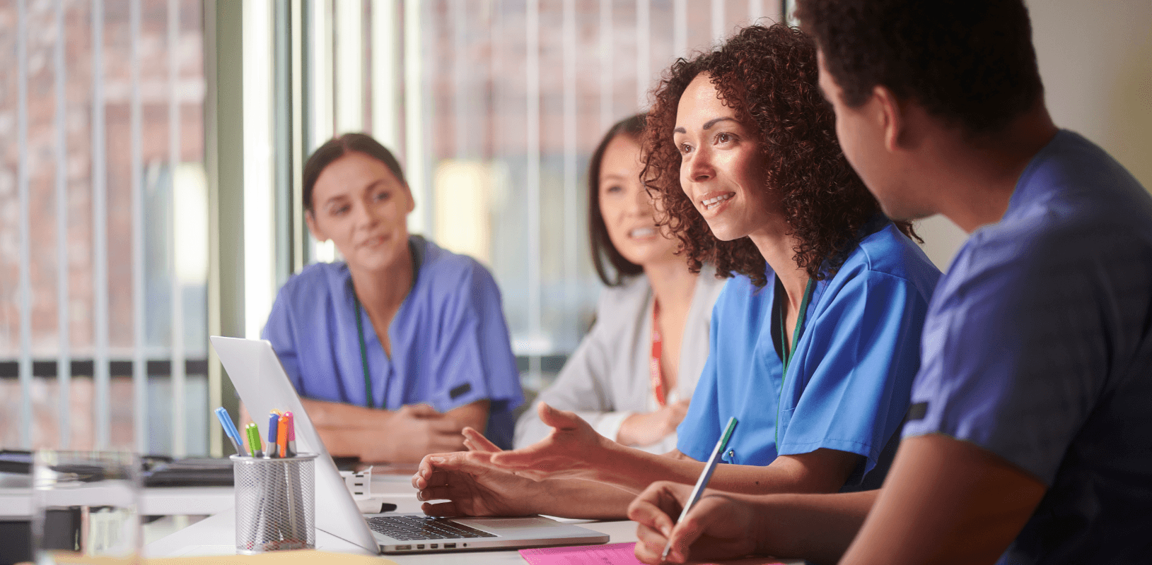 Medical coding professionals working